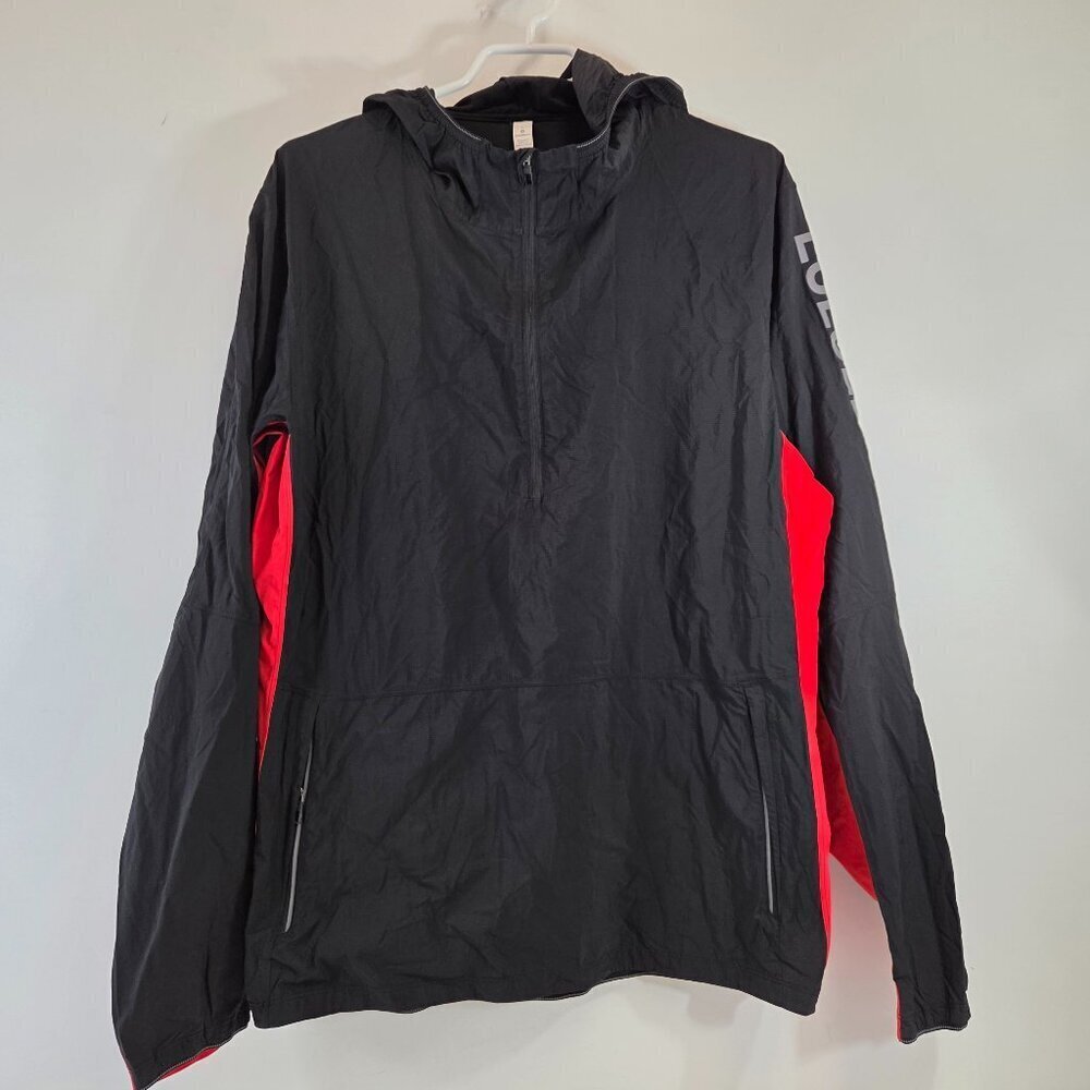 Lululemon Mens Large Ultra Lightweight 1/2 Zip Pullover Hooded Running Jacket